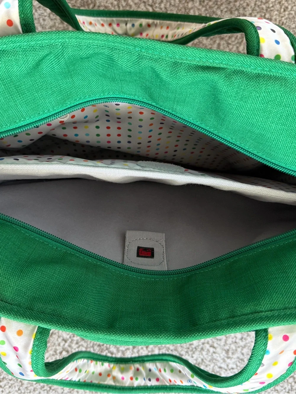 OGIO Green Canvas Tote Bag with Button Detail